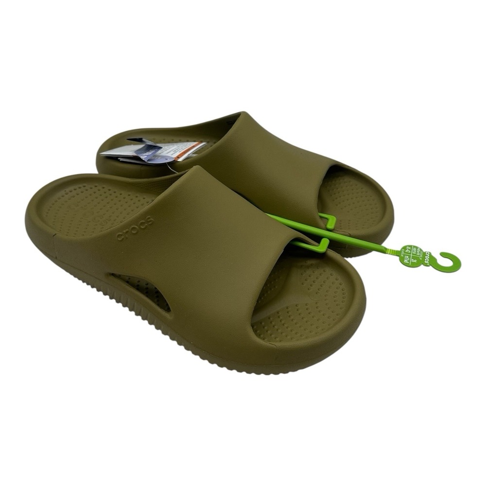 Crocs Mellow Recovery Slide Mens 8 Womens 10‎ Aloe Green Slip On Sandals Clogs